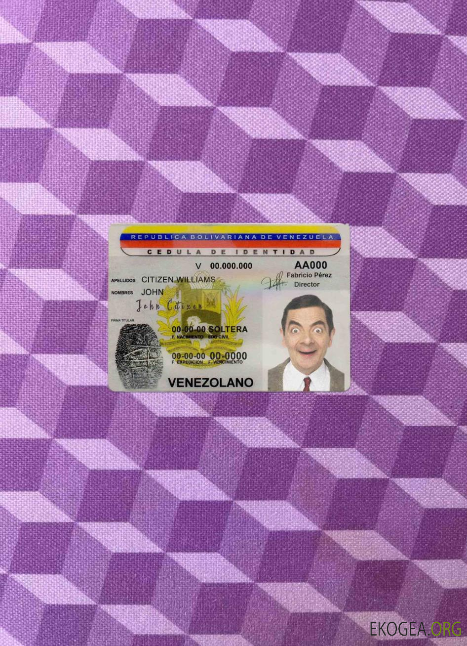 Photolook d'identité du Venezuela AVANT